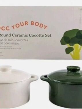 Brocc Your Body Mini Round Ceramic Cocotte Set